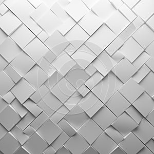 Geometric white abstract polygons, as tile wall