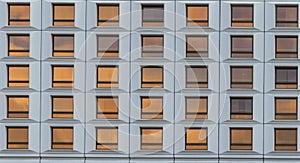 Geometric window building as abstract texture. Building windows pattern background