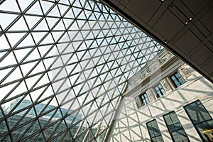 Geometric window grid pattern architecture details