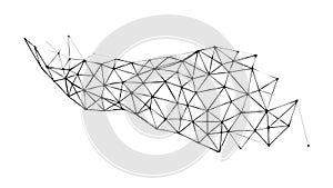 Geometric Wireframe Abstract Shape, vector design Generative AI