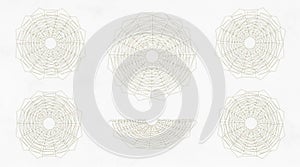 Geometric Wireframe Dodecahedron Structures