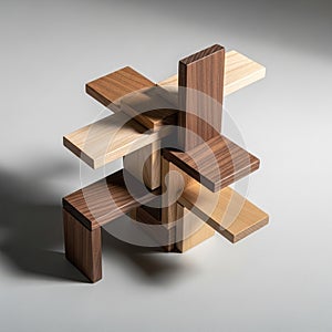 Three dimensional grid like pattern showcasing various shades and