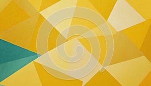 Geometric yellow and teal abstract background pattern