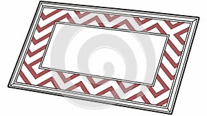 Geometric Zigzag Border Frame, Modern Abstract Design Element, vector design Generative AI