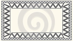 Geometric Zigzag Border: Modern Decorative Frame Design, vector design Generative AI