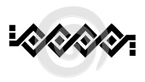 Geometric Zigzag Border Tribal Pattern Vector Element, vector design Generative AI