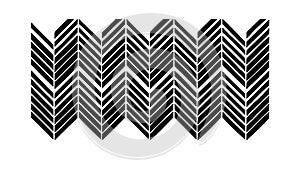 Geometric Zigzag Chevron Pattern Black and White Vector, vector design Generative AI