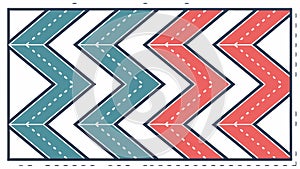 Geometric Zigzag Pattern Abstract Design Element, vector design Generative AI