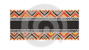 Geometric Zigzag Pattern Decorative Border, Ethnic Style, vector design Generative AI