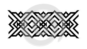 Geometric Zigzag Wave Abstract Border Pattern, vector design Generative AI