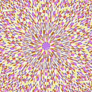 Geometrical abstract circular burst mosaic pattern background