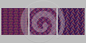 Geometrical abstract seamless stripe pattern background design set