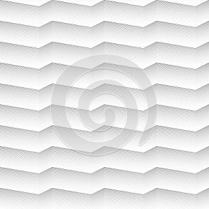 Geometrical black lines Seamless pattern on white background