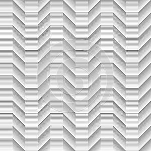 Geometrical black shaded cubical seamless waves pattern lines