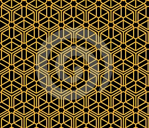 Geometrical cubical seamless pattern Modern linear background