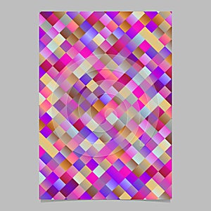 Geometrical gradient modern square pattern poster template design