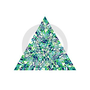 Geometrical isolated abstract colorful mosaic triangle polygon