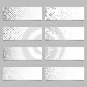 Rounded square mosaic pattern banner template background set
