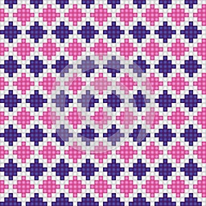 Geometrical seamless knitting scheme pattern background