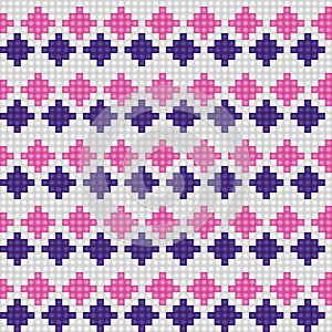 Geometrical seamless knitting scheme pattern background