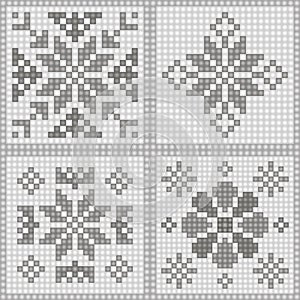 Geometrical seamless knitting scheme pattern background