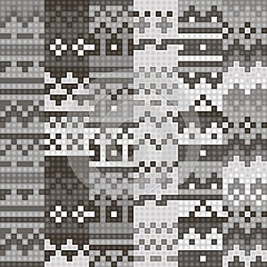 Geometrical seamless knitting scheme pattern background