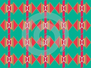 Geometrical shape repetitive traditional ethnic pattern background 33 photo