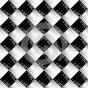 Monochrome square pattern background - abstract vector graphic design