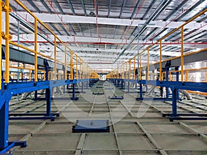 Geometrically and beautiful captured view of walkway in a Factory