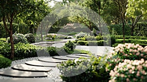 Geometrically inspired blank mockup of botanical garden labels ideal for modern and minimalist gardens.