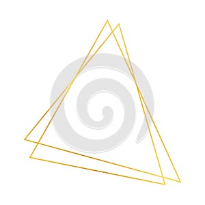 Gold geometric polygonal frame