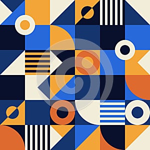 Geometry artwork poster in minimalistic style with simple shape and figure. Abstract pattern in Scandinavian style for web banner