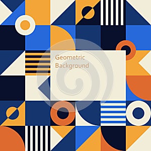 Geometry artwork poster in minimalistic style with simple shape and figure. Abstract pattern in Scandinavian style for web banner