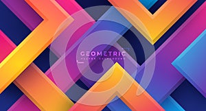 Geometry background with 3D style. Abstract background with colorful gradient color