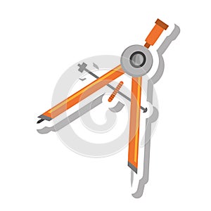 Geometry compass isolated icon