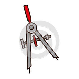 Geometry compass isolated icon