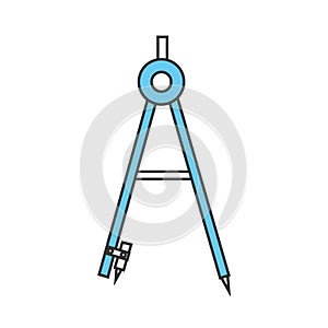 Geometry compass isolated icon