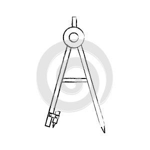 Geometry compass isolated icon