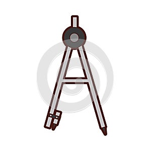 Geometry compass isolated icon