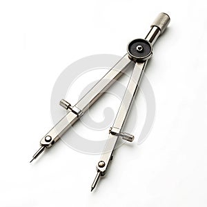 Geometry compass on white background