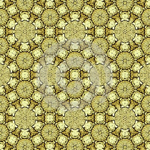 Sacred geometry golden background in continuous circles and flowers