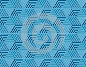 Geometry hexagon motif. marine blue color abstract concept design. vector seamless pattern for fabric, wrapping paper, print and