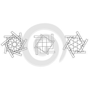 Geometry minimalistic artwork poster with simple shape and figure
