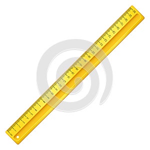 Geometry ruler. School tool. Centimeter measure instrument