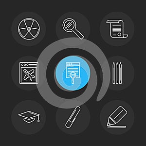 geometry , science , education , studies , eps icons set vector