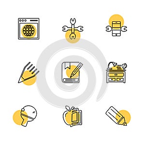 geometry , science , education , studies , eps icons set vector