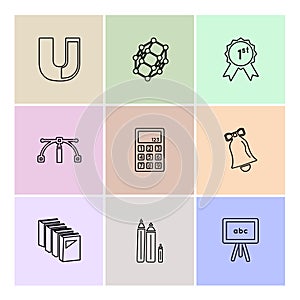 geometry , science , education , studies , eps icons set vector