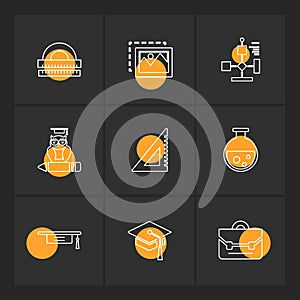 geometry , science , education , studies , eps icons set vector