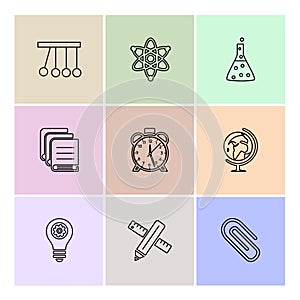 geometry , science , education , studies , eps icons set vector