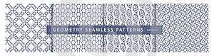 Geometry seamless patternl. Curl semicircle design elements. Vector illustration for cloth, wrapping paper, cover